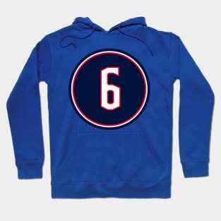 Adam Clendening Number 6 Jersey Columbus Blue Jackets Inspired Hoodie